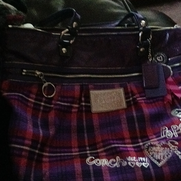 Coach poppy 4 piece set purse tote 2 change pursed - Picture 3 of 4